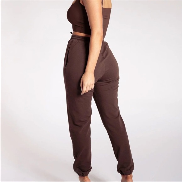 Meshki Sylvia Loopback Joggers Chocolate Brown - Picture 3 of 8